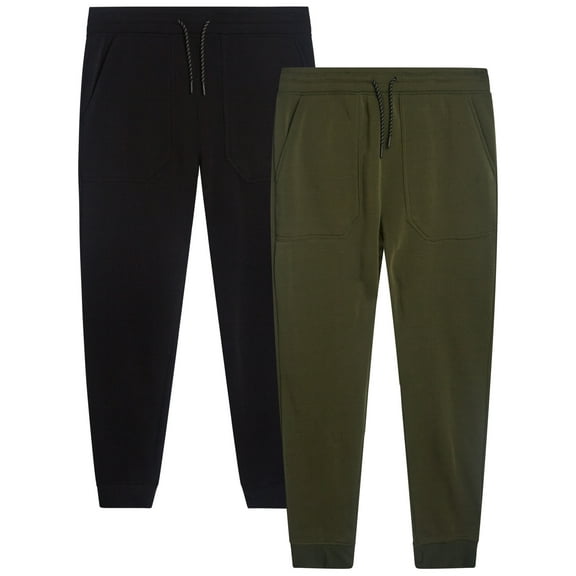 Southpole Mens Sweatpants - 2 Pack Cozy Fleece Joggers for Men with Drawstring Waistband (Size: 8-20)