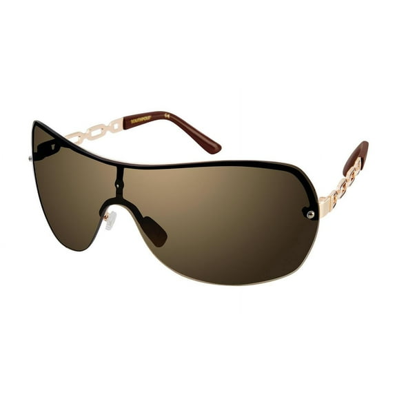 Southpole Women's 1023SP Metal Shield UV400 Protective Rectangular Fashion Sunglasses, 135mm