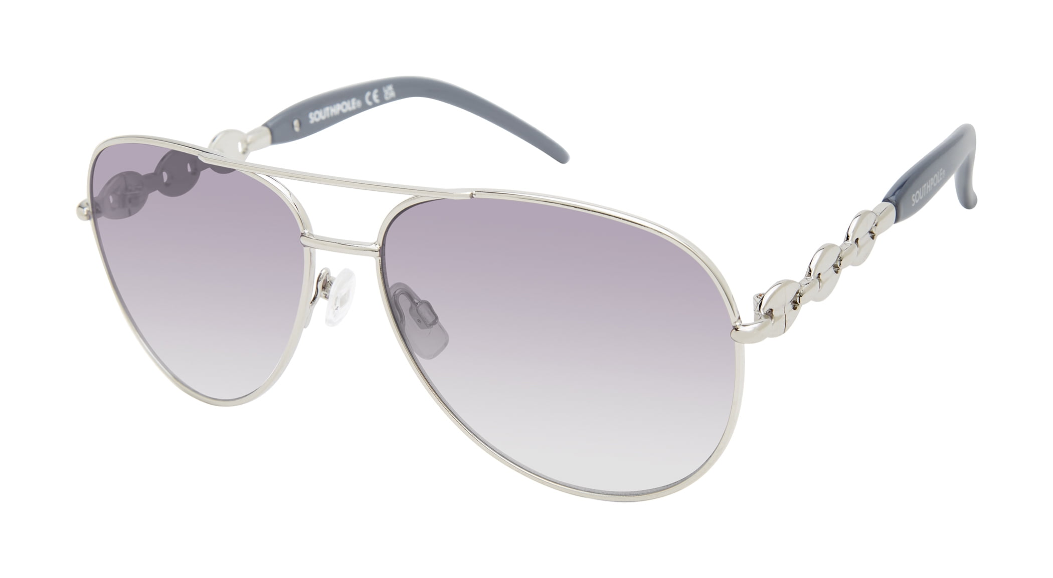 Southpole Womens 444sp-slvgy Shield Sunglasses, Silver/Grey, 56 mm Southpole Women\u0027s 1084SP Stylish UV400 Protective Metal Aviator