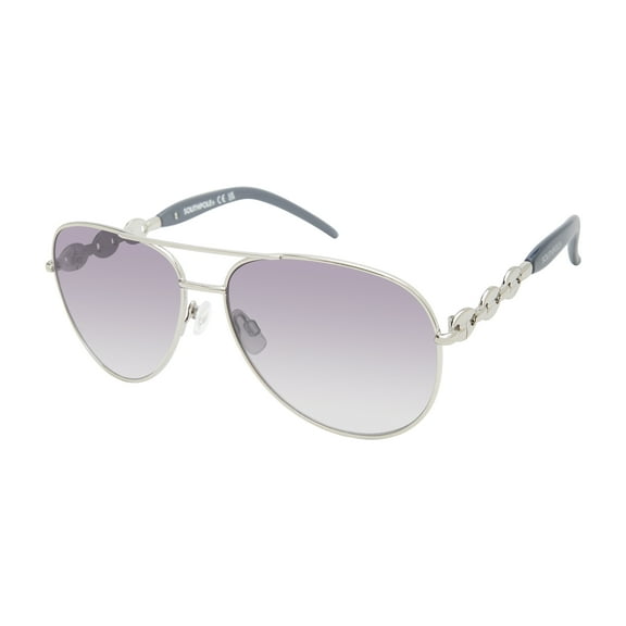 Southpole Women's 1084SP Stylish UV400 Protective Metal Aviator Fashion Sunglasses, 61mm
