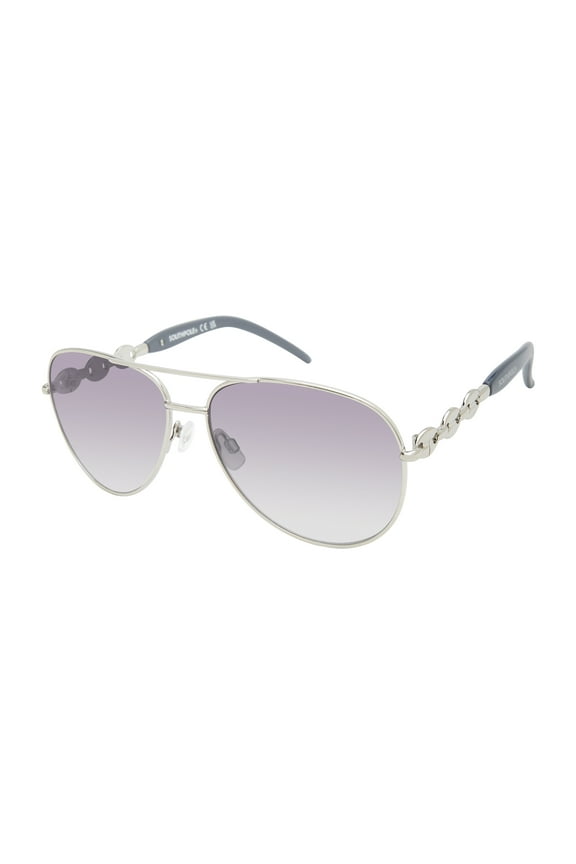 Women's 1084SP Stylish UV400 Protective Metal Aviator Fashion Sunglasses, 61mm