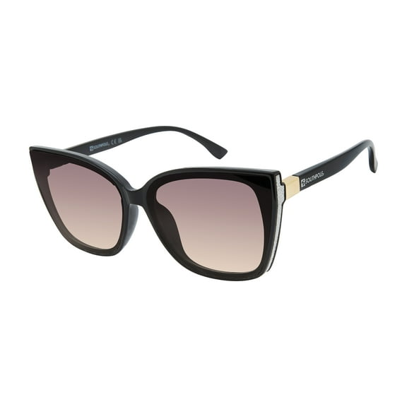 Southpole Women's 1086SP Sparkling UV400 Protective Cat Eye Fashion Sunglasses, 62mm
