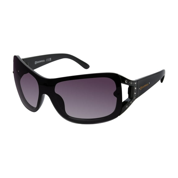 Southpole Women's 1098SP Embellished Wrap UV400 Protective Rectangular Fashion Sunglasses, 59mm