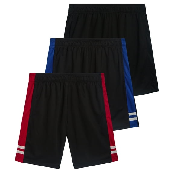 Southpole Mens Athletic Shorts - 3 Pack Mesh Quick Dry Basketball Gym Shorts for Boys (Sizes M-2XL)