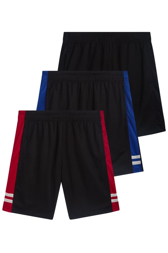Mens Athletic Shorts - 3 Pack Mesh Quick Dry Basketball Gym Shorts for Boys (Sizes M-2XL)