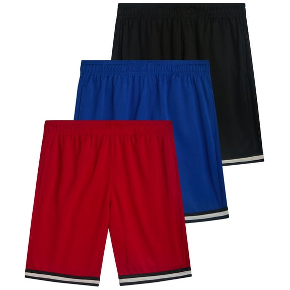Southpole Mens Athletic Shorts - 3 Pack Mesh Quick Dry Basketball Gym Shorts for Boys (Sizes M-2XL)