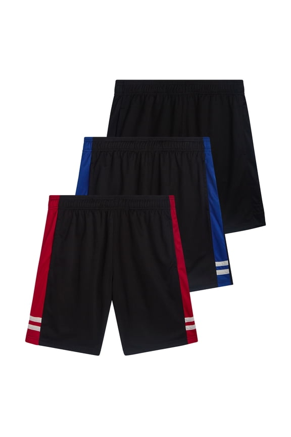 Mens Athletic Shorts - 3 Pack Mesh Quick Dry Basketball Gym Shorts for Boys (Sizes M-2XL)