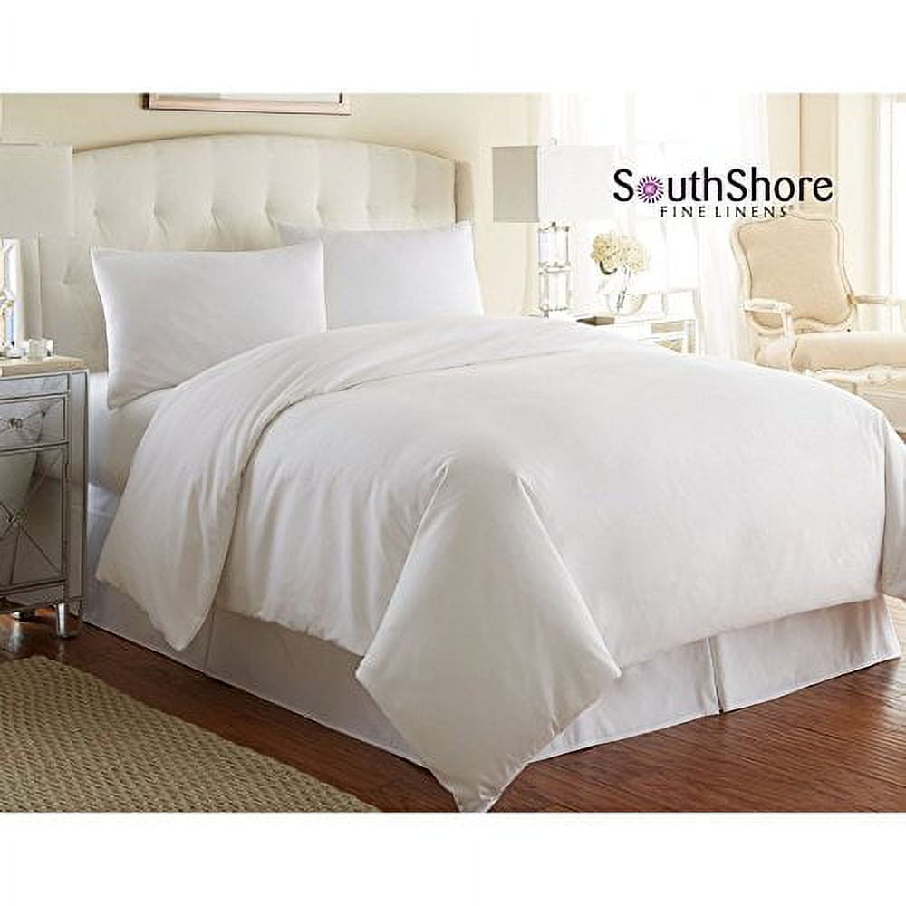 Bright White Oversized Microfiber Full/Queen Duvet Cover Set