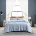 thumbnail image 1 of Southshore Fine Linens Geometric Maze Blue Reversible Duvet Cover Set, 100 GSM Brushed Microfiber, 2 PCS, 1 Duvet Cover and 1 Sham, Zipper Closure, Twin/Twin XL, 1 of 9