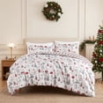 thumbnail image 1 of Southshore Fine Linens Holly Jolly Lane Reversible Comforter Set, 100 GSM Double-Brushed Microfiber Holiday Bedding, 1 Comforter and 1 Pillow Sham, Twin/Twin XL, 1 of 9