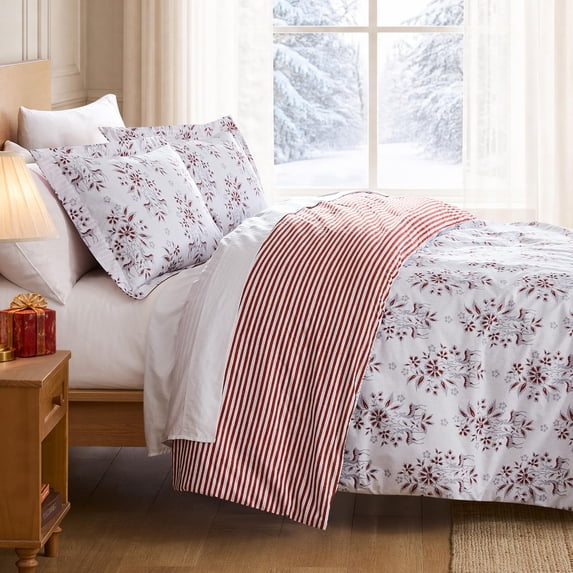 Southshore Fine Linens Merry Manor Christmas Comforter Set, King/California King, 3 PCS, 1 Comforter and 2 King Pillow Shams, Ultra Soft Brushed Microfiber, Down Alternative Bedding