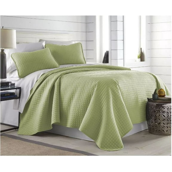 SOUTH SHORE FINE LINENS Green Solid Full  Queen Quilt