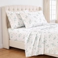 thumbnail image 1 of Southshore Fine Linens Shamrock Breeze White Botanical Leaf Sheet Set, Ultra Soft Brushed Microfiber, 15 Inch Deep Pocket, 4 PCS, 1 Flat Sheet, 1 Fitted Sheet and 2 King Pillowcases, King, 1 of 9