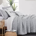 thumbnail image 1 of Southshore Fine LinensOversized 6-Piece Quilt Bedding Set lightweight, soft includes reversible King quilt, 2 matching shams, three throw pillows, Botanical Leaves Grey, King / California King, 1 of 8