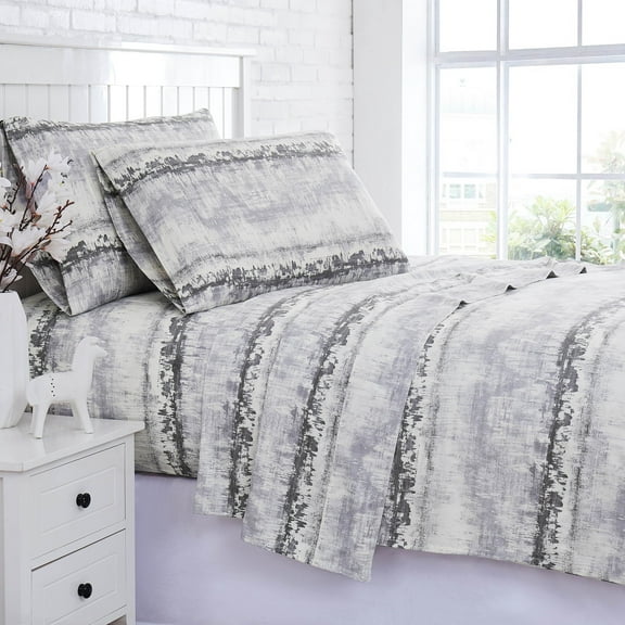 Southshore Fine Living, Inc. 100% Cotton Sheets Bedding Set, 300 TC Sateen Full Size Bed Set, Grey
