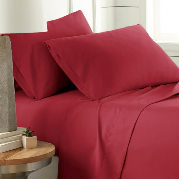 Southshore Fine Living, Inc. 14-Inch Deep Pocket King Sheet Set, Microfiber Bedding, Chili Pepper