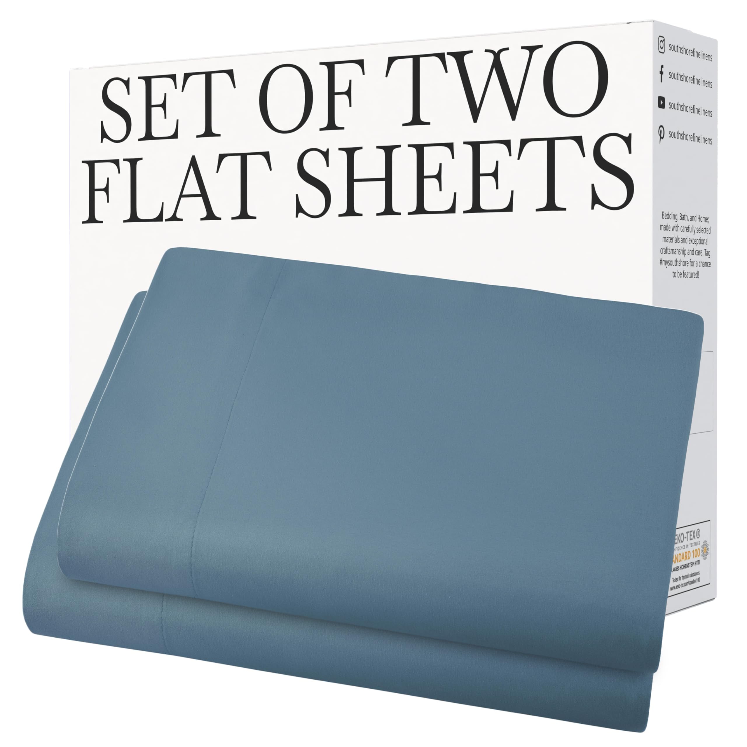 Southshore Fine Living, Inc. 2-Pack Flat Sheets Only, Full Size ...