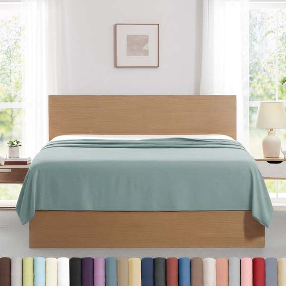 Southshore Fine Living, Inc. 2-Pack Twin XL Bedding Top Sheets, Dorm Room Essentials, Steel Blue