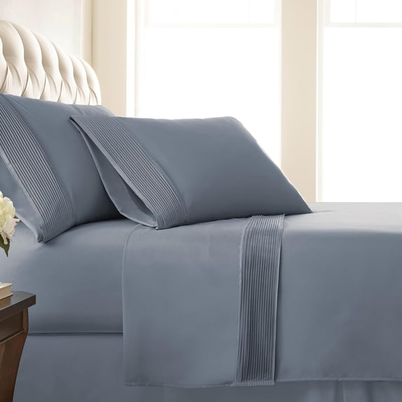 Southshore Fine Living, Inc. 21" Extra Deep Pocket Cal King Bed Sheets Set, Slate Blue
