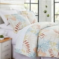 thumbnail image 1 of Southshore Fine Living, Inc. 3-Piece King or California King Size Comforter Set with 2 King Size Pillow Shams, Brushed Microfiber, Down Alternative King Bedspread; Tropical Leaf Cream, 1 of 8