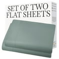 thumbnail image 1 of Southshore Fine Living, Inc. 80" x 94" Oversized Top Sheet, Set of 2 Flat Bed Sheets, Steel Blue, 1 of 6