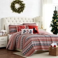 thumbnail image 1 of Southshore Fine Living, Inc. Christmas 6-Piece Oversized Quilt Set, Cozy Cottage, Full/Queen, 1 of 9