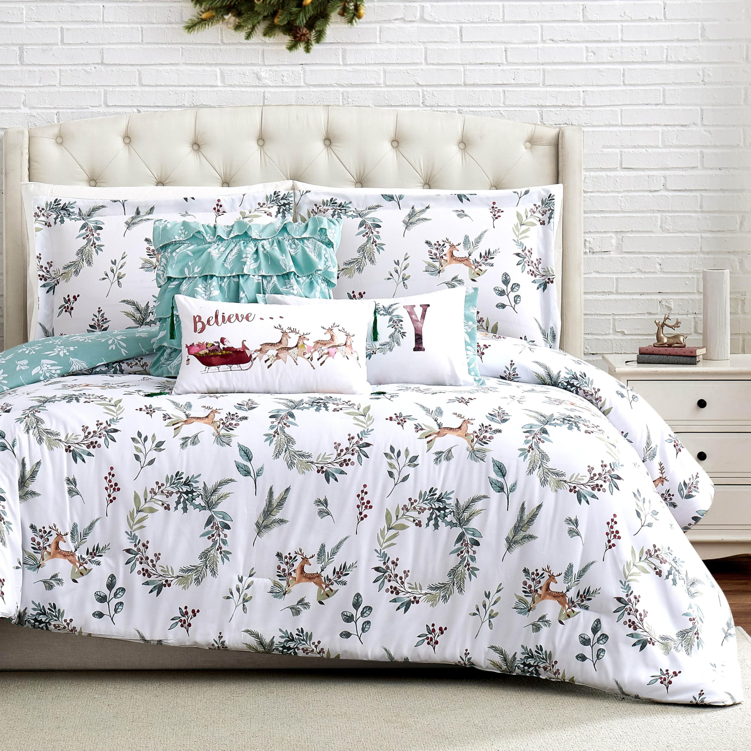 Southshore Fine Living, Inc. Christmas Bedding Set w/Shams & Throw ...