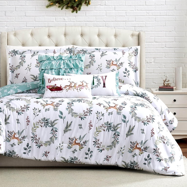 Southshore Fine Living Holiday 3-Piece Quilt Set - Full/Queen Oversized Quilt With Shams, Ultra-Soft Brushed Microfiber