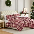 thumbnail image 1 of Southshore Fine Living, Inc. Christmas Quilt Twin/Twin XL with Sham, Christmas Carol Red Plaid, 1 of 8