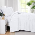 thumbnail image 1 of Southshore Fine Living, Inc. Clipped Jacquard Comforter Bedding Set Down Alternative All-Season Warmth, Soft Cozy Bedspread 3-Piece with Two Matching Shams, Boho White, King/California King, 1 of 9