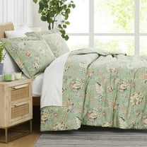 Southshore Fine Living, Inc. Jacobean Willow Collection Oversized King Duvet Cover Set, Floral Duvet Cover 3-Piece, Two Matching Shams (108 in Wide x 98 in Long), Green, King/California King