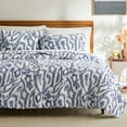 thumbnail image 1 of Southshore Fine Living, Inc. Khari King Size Quilt Sets Oversized Lightweight, Soft Bedspread 3-Piece, Two Matching Shams (108 in Wide x 98 in Long), Blue, King/California King, 1 of 9