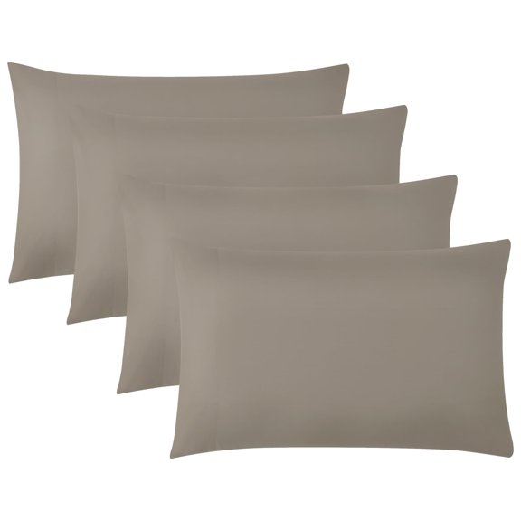 Southshore Fine Living, Inc. King Size Pillow Cases Set of 4 for King Pillows, 20" x 40", Dark Taupe