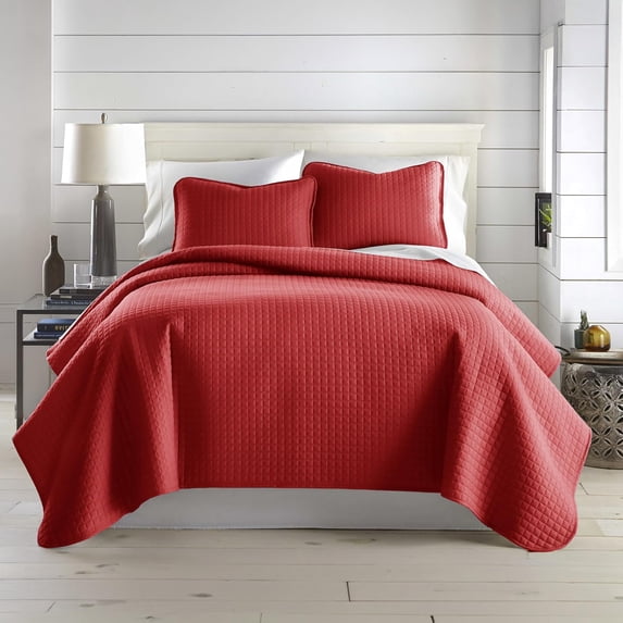 Southshore Fine Living, Inc. King Size Quilt Set, California King Quilt w/ 2 Shams, Chili Pepper Red