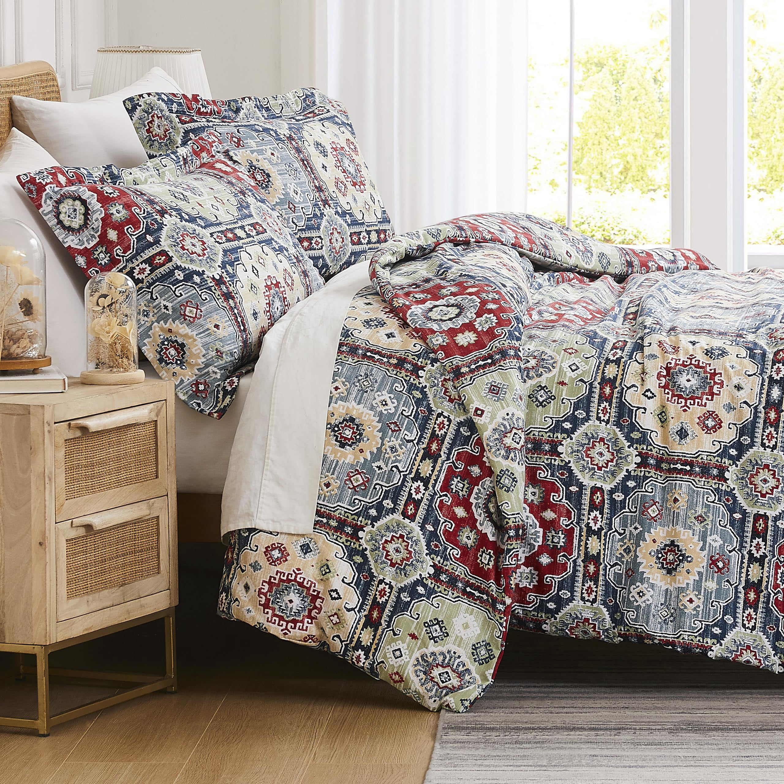 Southshore Fine Living, Inc., Oversized Duvet Cover Set, Multi-Colored Duvet Cover, Twin/Twin XL - Ultra-Soft Microfiber Bedding Set with Zipper Closure, Easy Care - 1 Duvet, 1 Sham