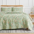 thumbnail image 1 of Southshore Fine Living, Inc. Oversize Quilts for King Size Bed, 3-Piece Lightweight Bedding Set with Floral Coverlet and 2 Pillow Shams, All Season California King Bed Spread, Jacobean Willow Green, 1 of 9