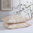 thumbnail image 1 of Southshore Fine Living, Inc. Paisley Floral Pillow Cases Standard Size Set of 2, Taupe with White, 1 of 7