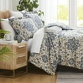 thumbnail image 1 of Southshore Fine Living, Inc. Persia Collection Oversized King Duvet Cover Set, Printed Duvet Cover 3-Piece, Two Matching Shams (108 in Wide x 98 in Long), Indigo Blue, King/California King, 1 of 9