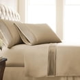 thumbnail image 1 of Southshore Fine Living, Inc. Pleated Beige Sheet Set, Microfiber Bedsheets, Soft Sand, 1 of 9