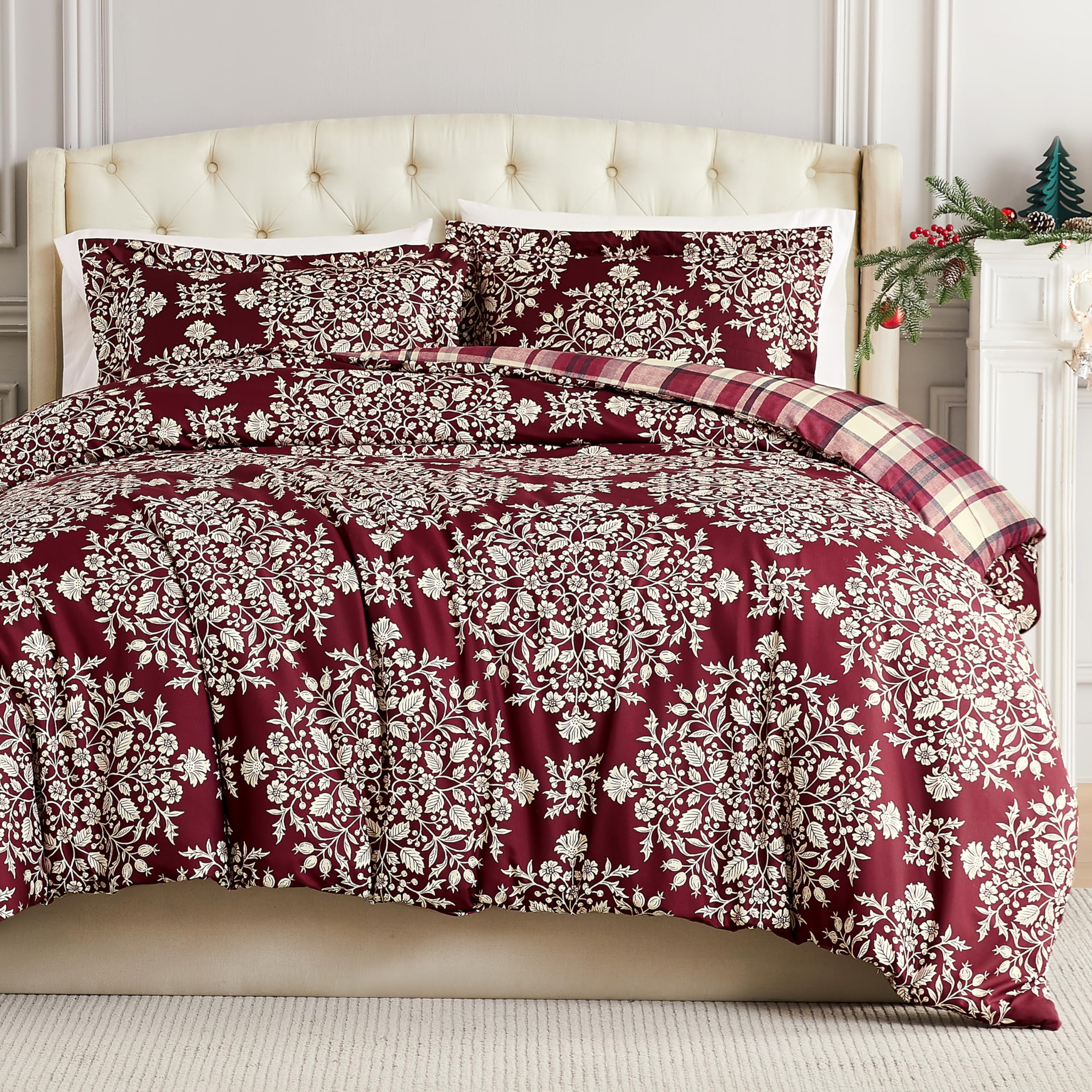 Southshore Fine Living, Inc. Red Christmas Comforter King with 2 Pillow ...