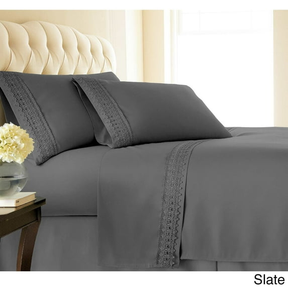 Southshore Fine Living, Inc. Southshore Fine Linens Vilano Lace Extra Deep Pocket Sheet Set