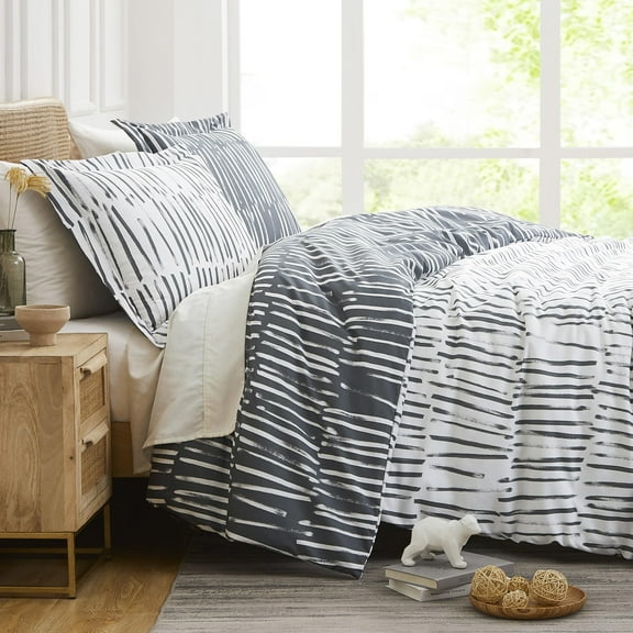 Southshore Fine Living, Inc. Spirit Collection Twin Duvet Cover Bedding Set Printed Duvet Cover Bedspread 2-Piece with one Matching sham (69 in Wide x 98 in Long), Charcoal, Twin/Twin XL