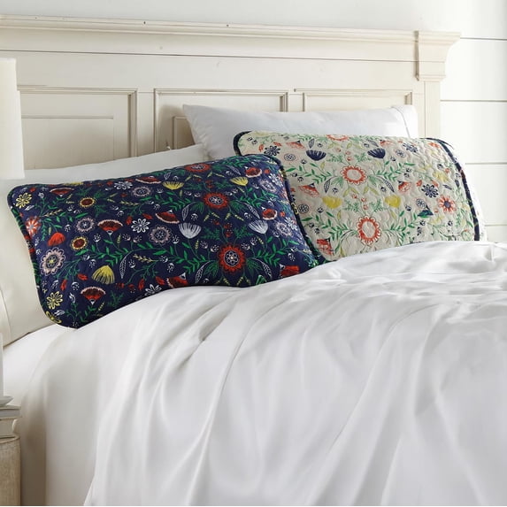 Southshore Fine Living, Inc. Throw Pillow Covers 26"x26", Euro Sham Covers, Floral Blooms Blue