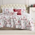 thumbnail image 1 of Southshore Fine Living, Inc. Twin Quilt Set w/ Shams & Throw Pillows, Cute Christmas Tree Print, 1 of 8