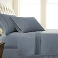 thumbnail image 1 of Southshore Fine Living, Inc. Vilano Pleats, 4-Piece Deep Queen Sheet Set, Slate Blue Sheets, 1 of 6