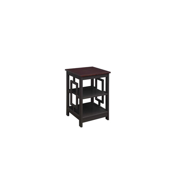 Southweatern Sanctuary Square End Table With Shelves, 15.75"L X 15.75"W X 23.5"H, Espresso - 3 Tiers Of Spacious Shelving, Crafted From Mdf & Non-Lead-Based Paint