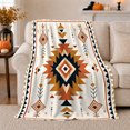 thumbnail image 1 of Southwest American Indian Geometric Diamond Pattern, Dramatic Artistic Scene, Warm Flannel Blanket for Home Library and Reading Nook, Art Lovers Housewarming Gift, Artistic Home Decor, 1 of 9