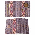 thumbnail image 1 of Southwest Aztec Placemats Set of 4 Country Retro Ethnic Geometric Motifs Place Mats Indoor Wipeable Table Mats Washable Cloth Dining Table Placemats for Kitchen Holiday Party Home Decor 13x19 Inch, 1 of 9