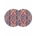 thumbnail image 1 of Southwest Aztec Round 15 Inch Placemats Set of 2, Country Retro Ethnic Geometric Motifs HeatResistant Non Slip Place Mats for Dining Table, Wipeable Braided Kitchen Table Mats for Housewarming, 1 of 9