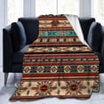 thumbnail image 1 of Southwest Aztec Western Throw Blanket Soft Flannel Blanket Warm Blankets Lightweight Tufted Fuzzy Flannel Fleece for All Seasons,Bed Couch/Sofa/Chair (Southwest Aztec Wester, 40"×50"), 1 of 6
